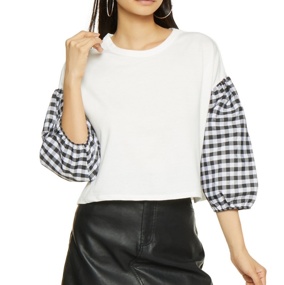 Knit Crop Top with sleeves